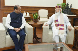 हिमाचल के मुख्यमंत्री जयराम ठाकुर ने प्रधानमंत्री मोदी से की मुलाकात