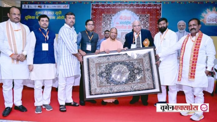 अंतरराष्ट्रीय कालीन मेला: CM योगी बोले- एक देश टैरिफ लगाएगा तो हम 10 नए देशों में रास्ते खोलेंगे 